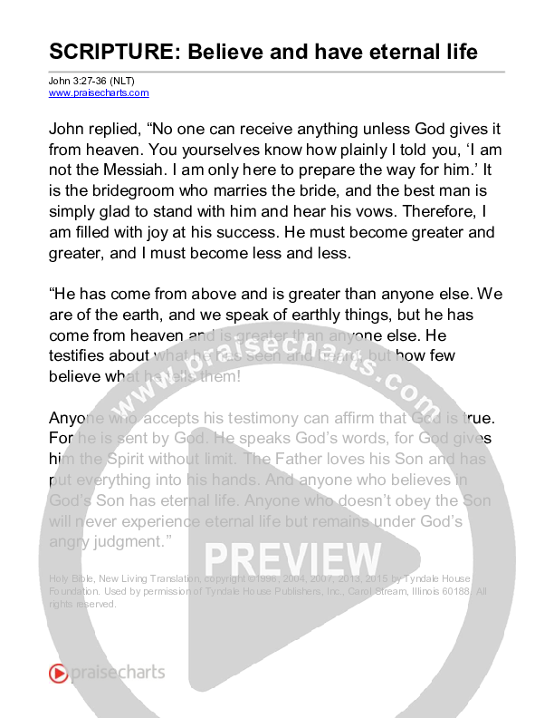 Believe And Have Eternal Life (John 4) Reading (Scripture)