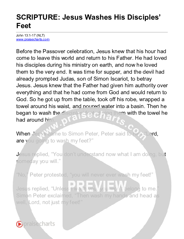 Jesus Washes His Disciple's Feet (John 13) Reading (Scripture)
