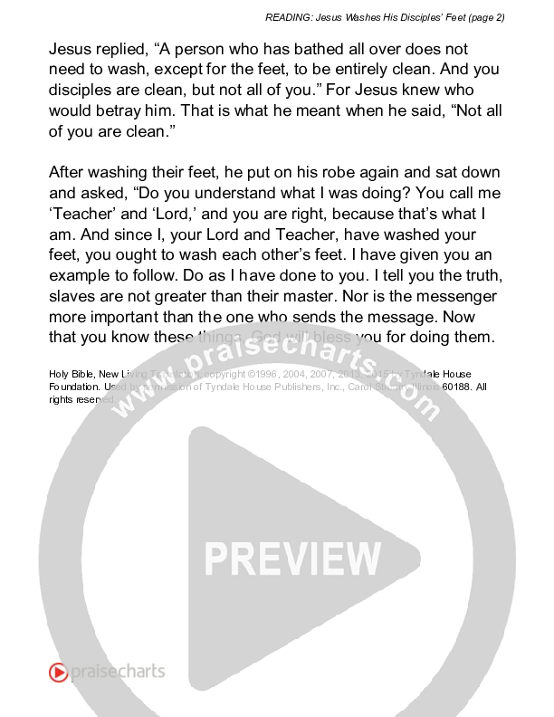 Jesus Washes His Disciple's Feet (John 13) Reading (Scripture)