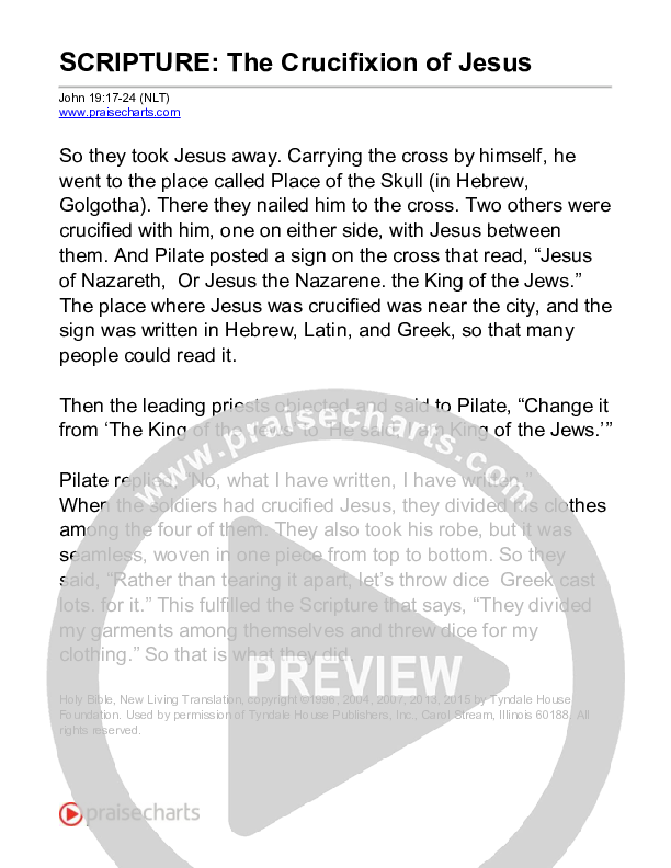 The Crucifixion Of Jesus (John 19) Reading (Scripture)