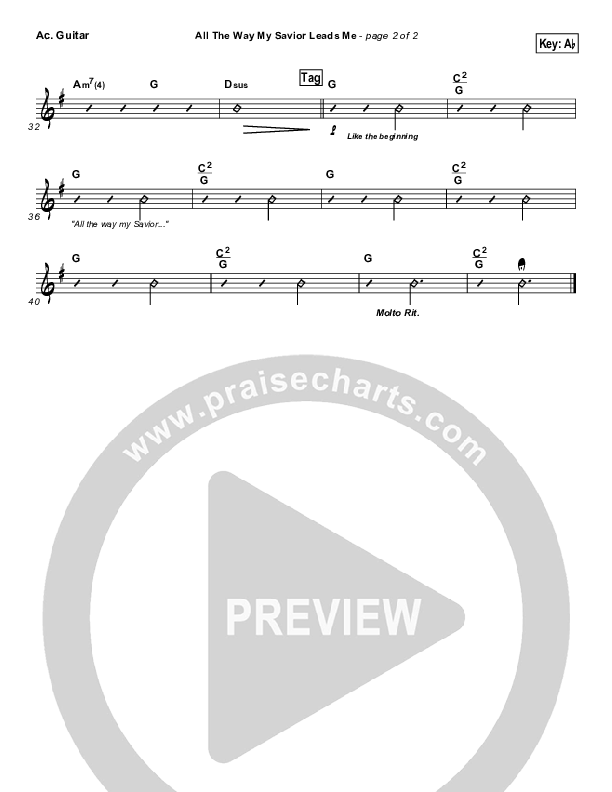 All The Way My Savior Leads Me Acoustic Guitar (Chris Tomlin)