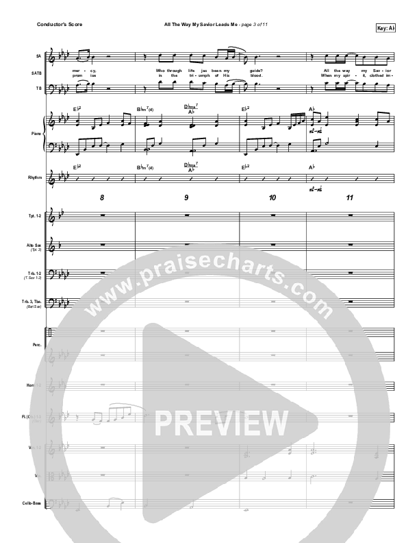 All The Way My Savior Leads Me Conductor's Score (Chris Tomlin)