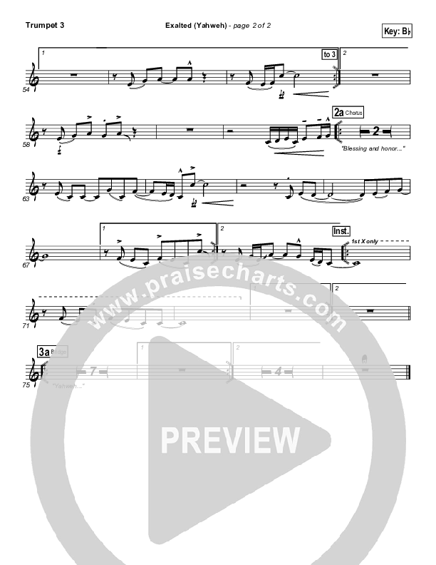 Exalted (Yahweh) Trumpet 3 (Chris Tomlin)