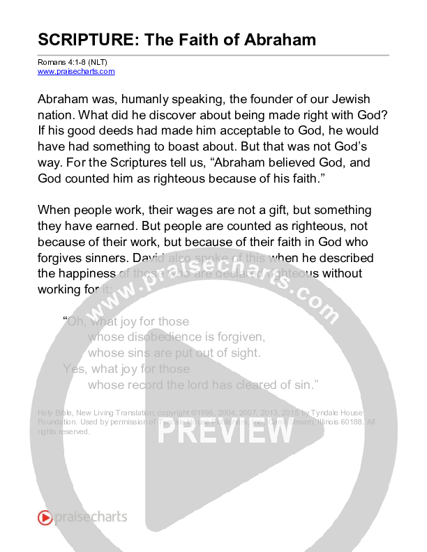 The Faith Of Abraham (Romans 4) Reading (Scripture)