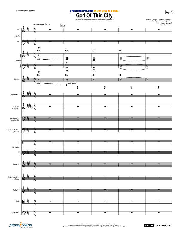 God Of This City Conductor's Score (Chris Tomlin)