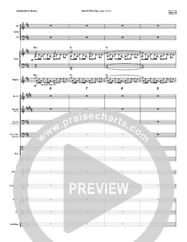 God Of This City Conductor's Score (Chris Tomlin)