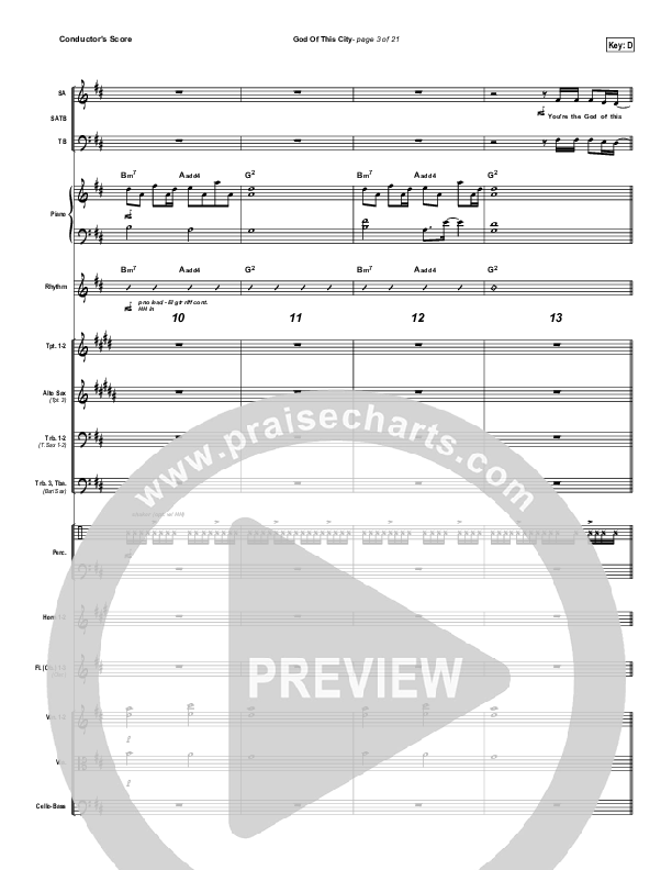 God Of This City Conductor's Score (Chris Tomlin)