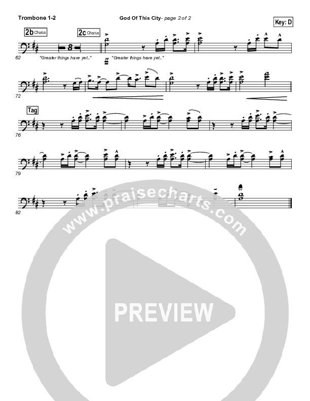 God Of This City Trombone 1/2 (Chris Tomlin)
