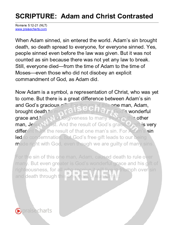 Adam And Christ Contrasted (Romans 5) Reading (Scripture)