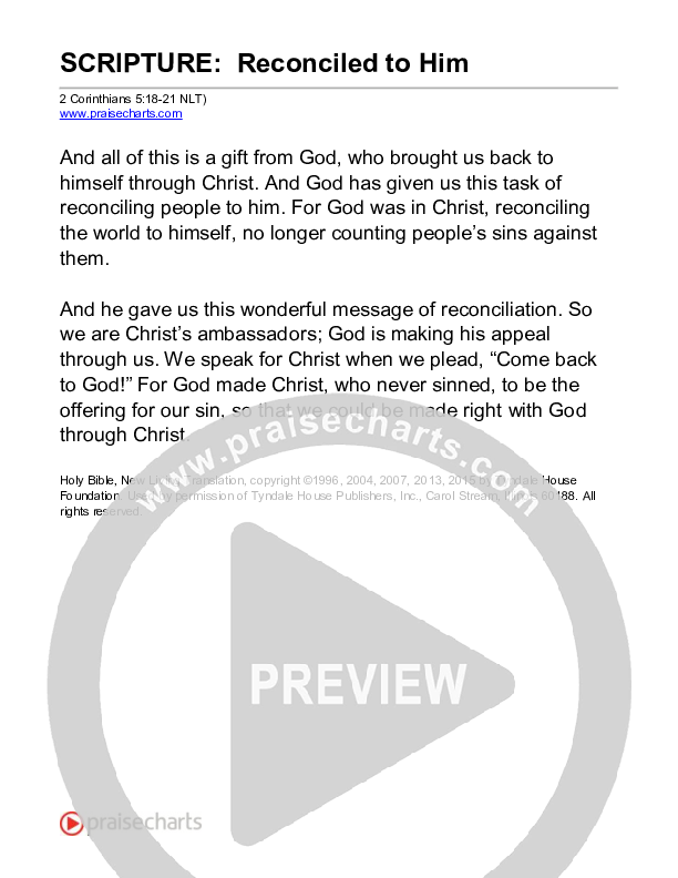 Reconciled To Him (2 Corinthians 5) Reading (Scripture)