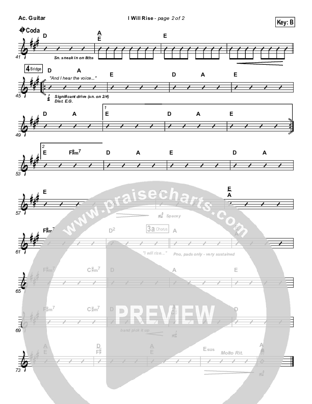 I Will Rise Acoustic Guitar (Chris Tomlin)