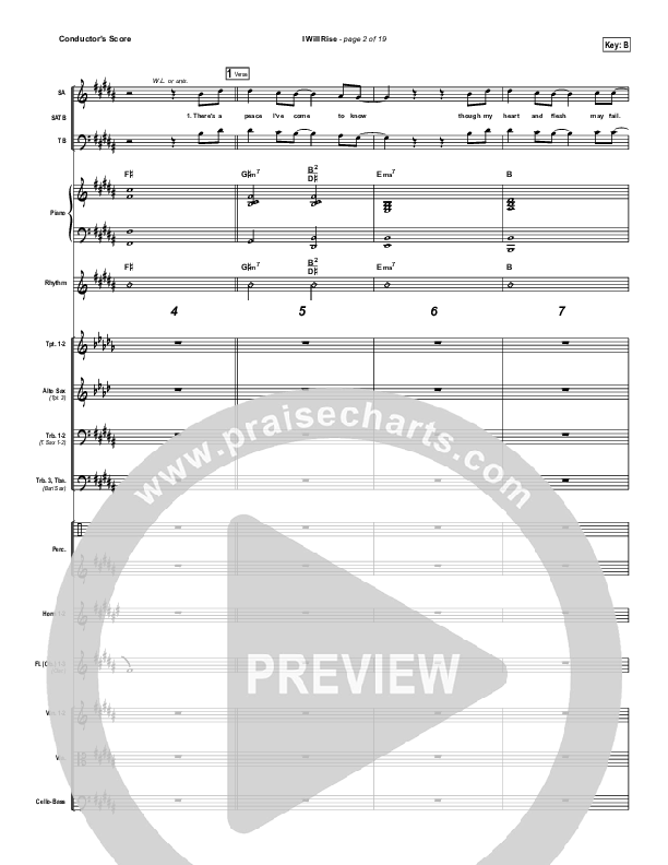 I Will Rise Conductor's Score (Chris Tomlin)