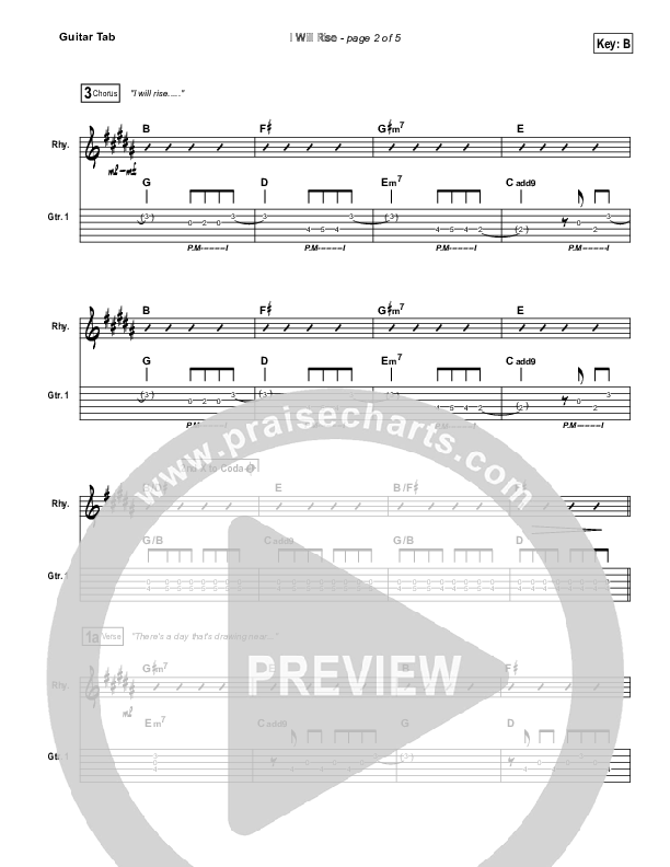 I Will Rise Guitar Tab (Chris Tomlin)