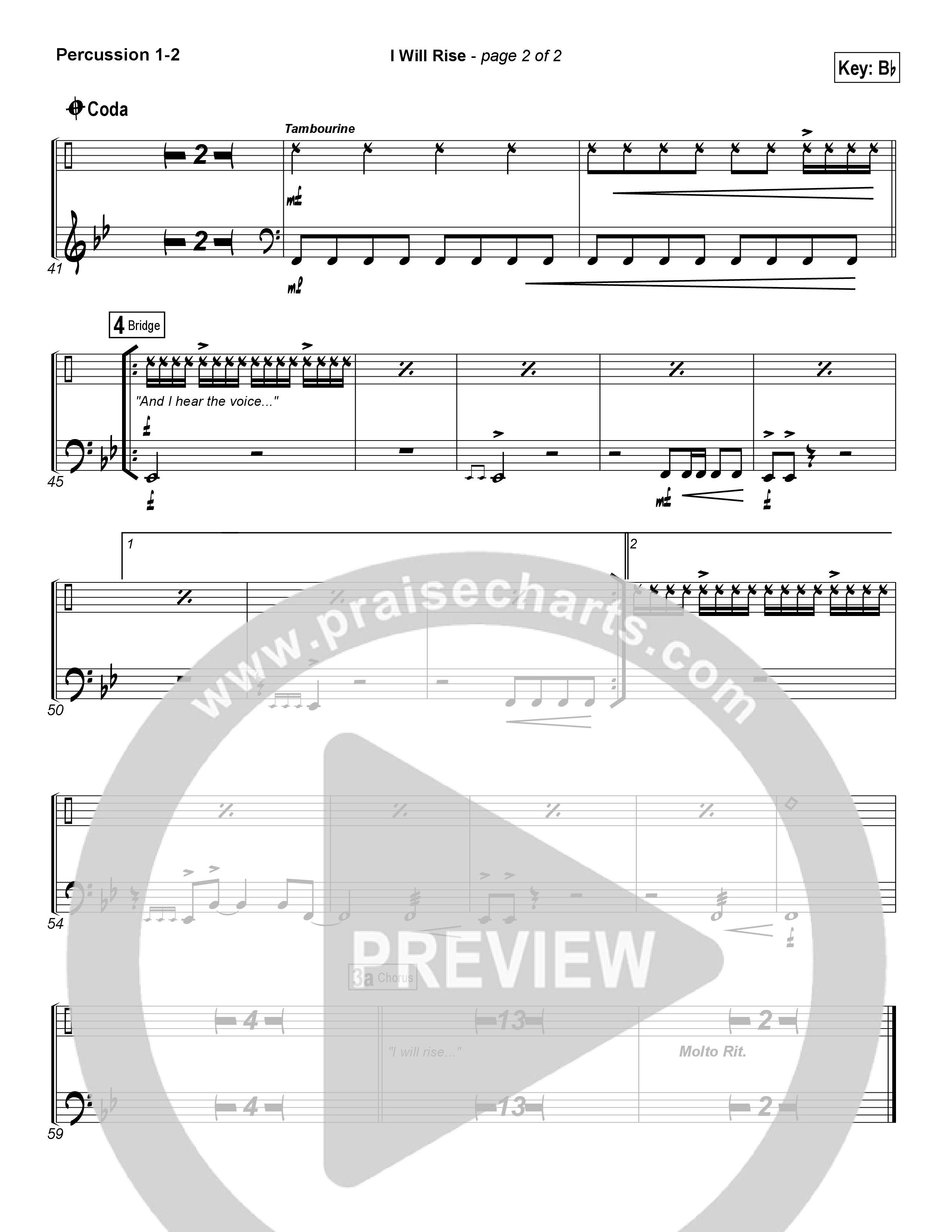 I Will Rise Percussion 1/2 (Chris Tomlin)