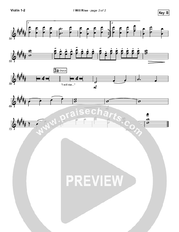 I Will Rise Violin 1/2 (Chris Tomlin)