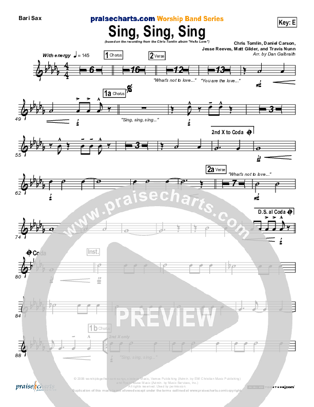 Sing Sing Sing Bari Sax (Chris Tomlin)