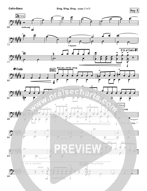 Sing Sing Sing Cello/Bass (Chris Tomlin)