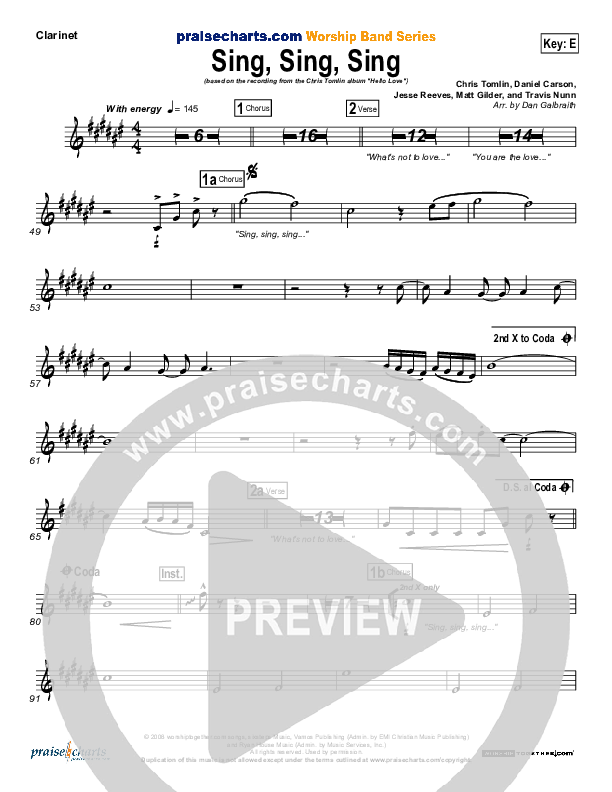 Sing Sing Sing Clarinet (Chris Tomlin)