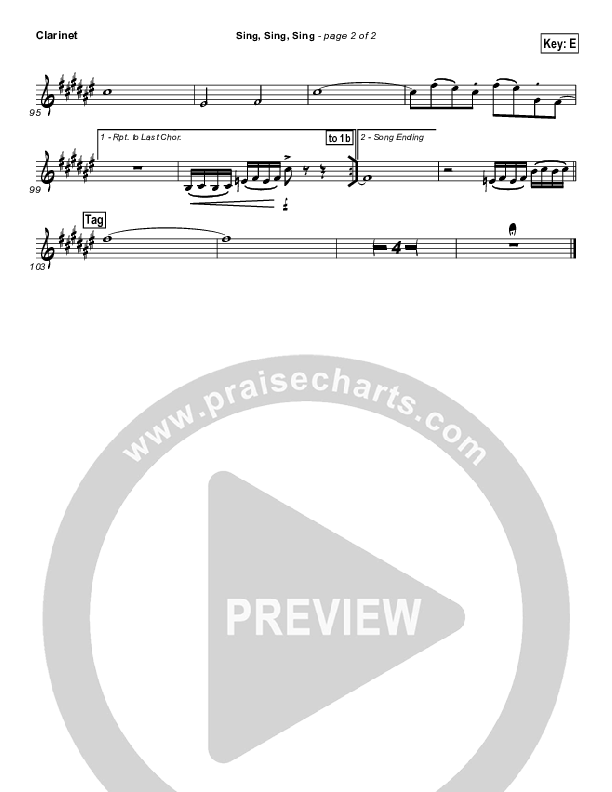 Sing Sing Sing Clarinet (Chris Tomlin)