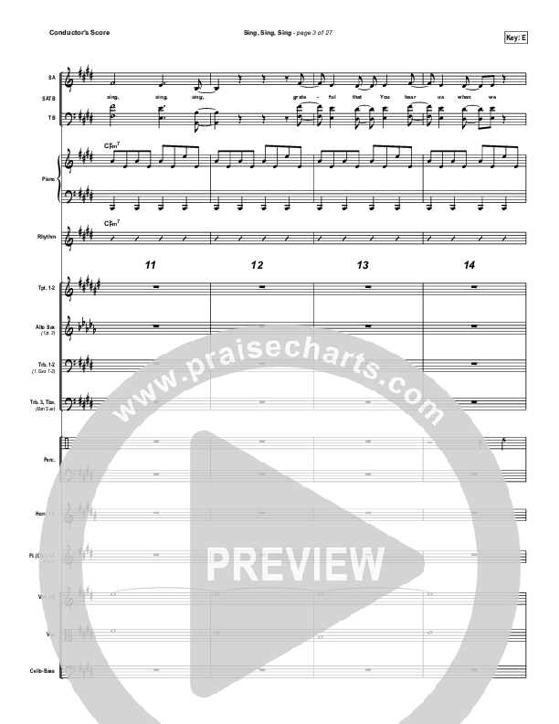 Sing Sing Sing Conductor's Score (Chris Tomlin)