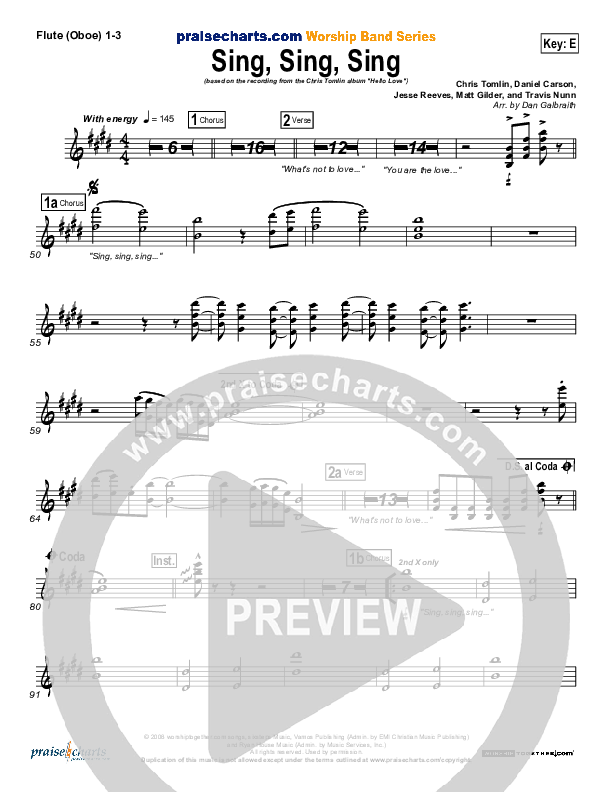 Sing Sing Sing Wind Pack (Chris Tomlin)