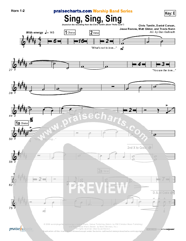 Sing Sing Sing Brass Pack (Chris Tomlin)