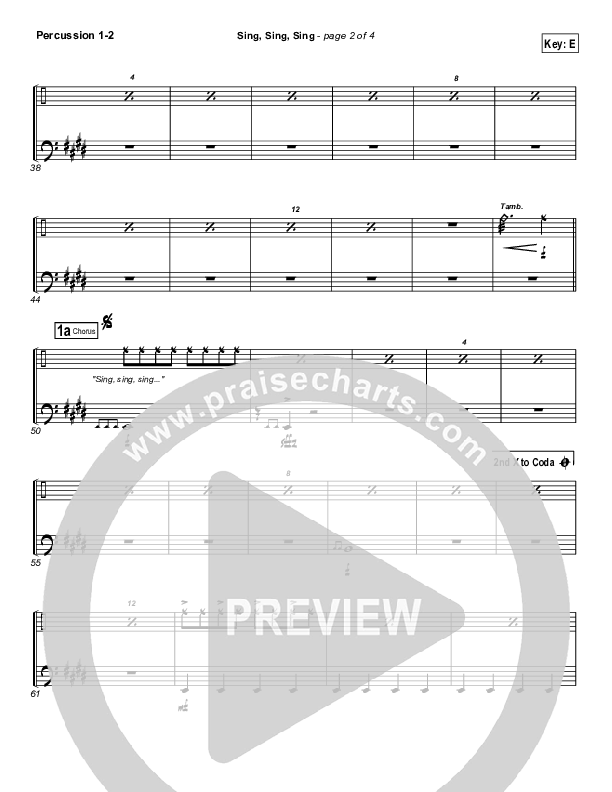 Sing Sing Sing Percussion 1/2 (Chris Tomlin)