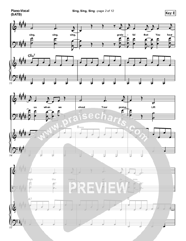 Sing Sing Sing Piano/Vocal (Chris Tomlin)