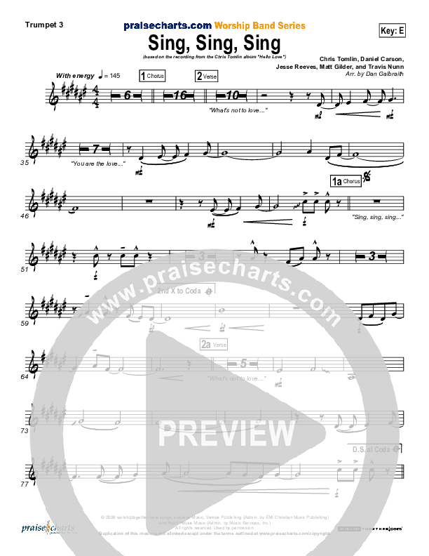 Sing Sing Sing Trumpet 3 (Chris Tomlin)