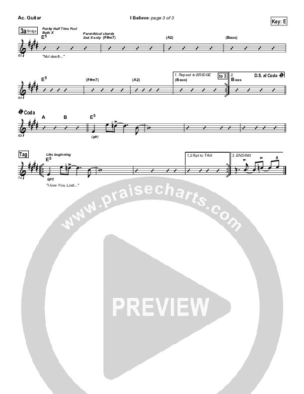 I Believe Acoustic Guitar (Dennis Jernigan)