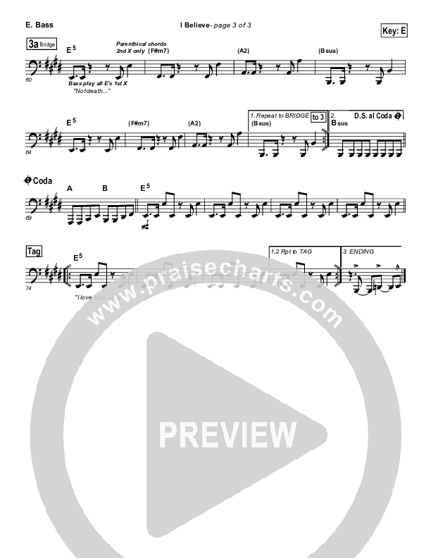 I Believe Bass Guitar (Dennis Jernigan)