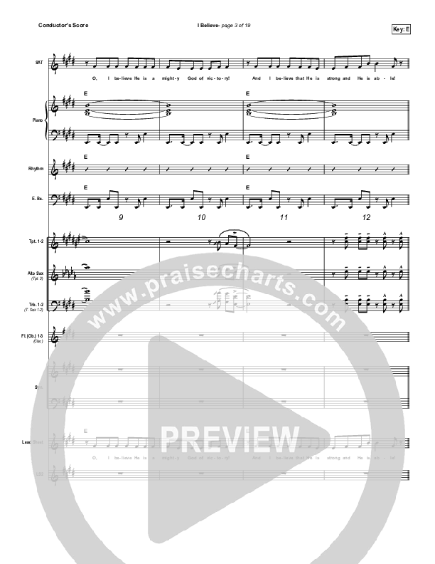 I Believe Conductor's Score (Dennis Jernigan)