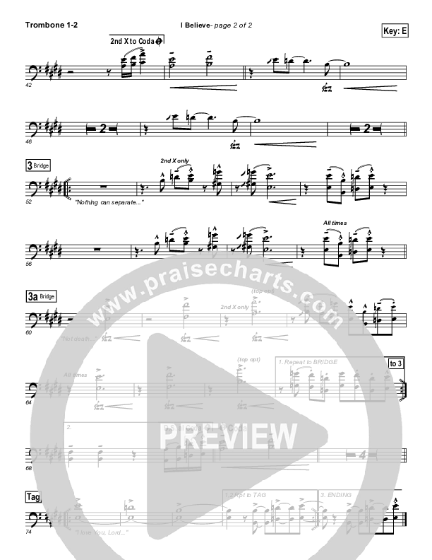 I Believe Trombone 1/2 (Dennis Jernigan)