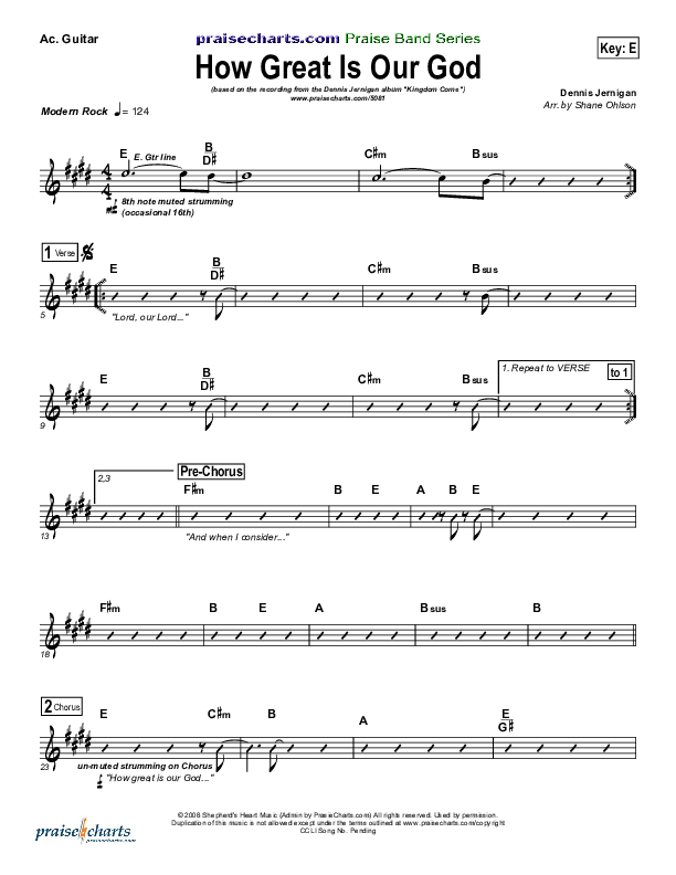 How Great is Our God Acoustic Guitar (Dennis Jernigan)