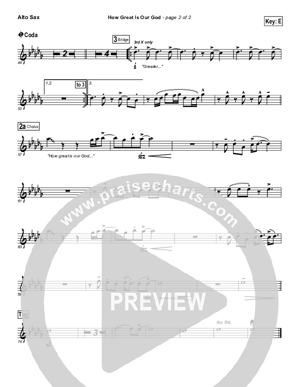 How Great is Our God Alto Sax (Dennis Jernigan)