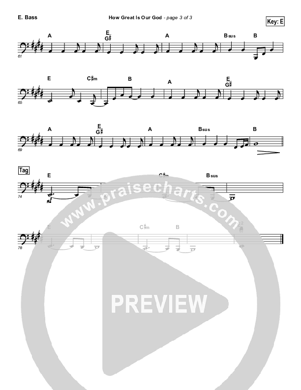 How Great is Our God Bass Guitar (Dennis Jernigan)