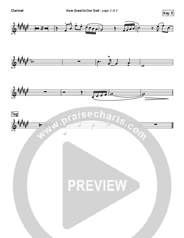 How Great is Our God Clarinet (Dennis Jernigan)