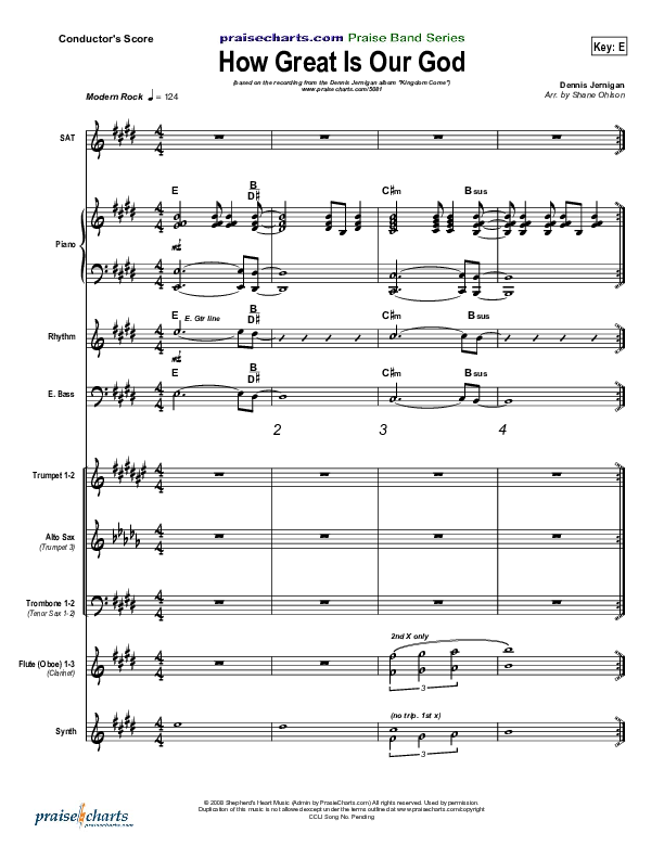 How Great is Our God Conductor's Score (Dennis Jernigan)