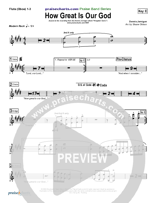 How Great is Our God Flute/Oboe 1/2/3 (Dennis Jernigan)