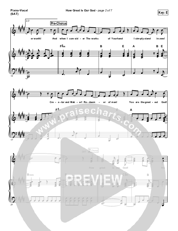 How Great is Our God Piano/Vocal (Dennis Jernigan)