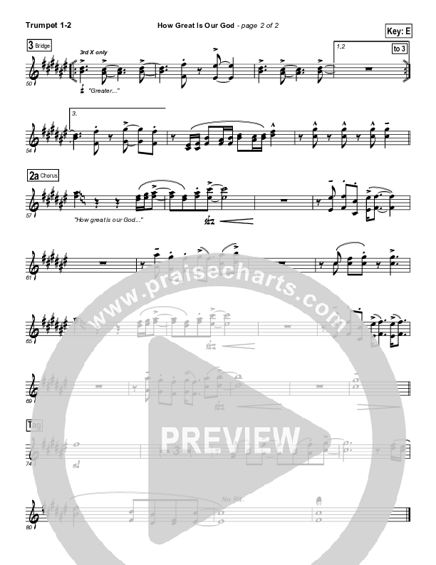 How Great is Our God Trumpet 1,2 (Dennis Jernigan)