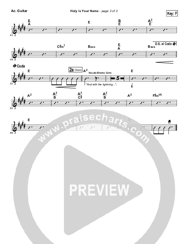 Holy Is Your Name Acoustic Guitar (Dennis Jernigan)