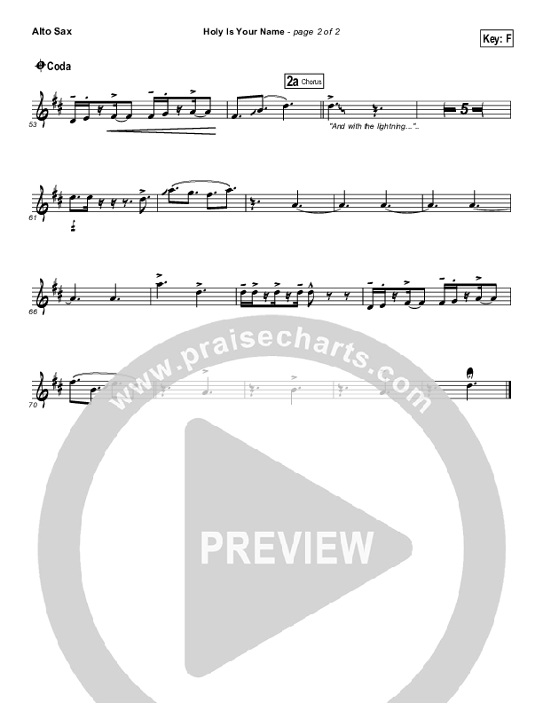 Holy Is Your Name Alto Sax (Dennis Jernigan)