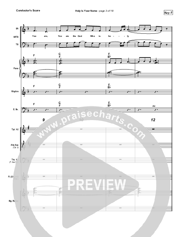 Holy Is Your Name Conductor's Score (Dennis Jernigan)
