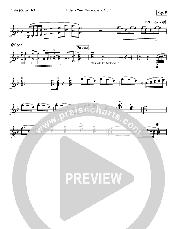 Holy Is Your Name Flute/Oboe 1/2/3 (Dennis Jernigan)