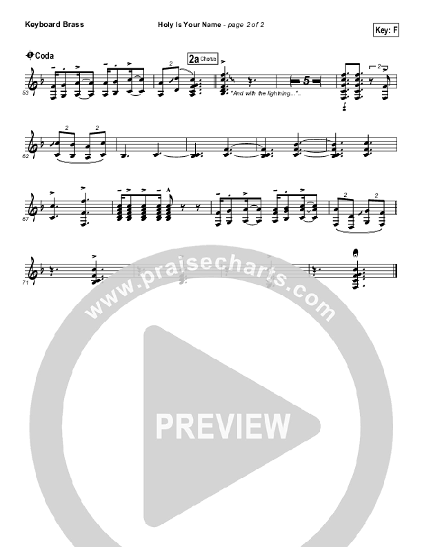 Holy Is Your Name Synth Brass (Dennis Jernigan)