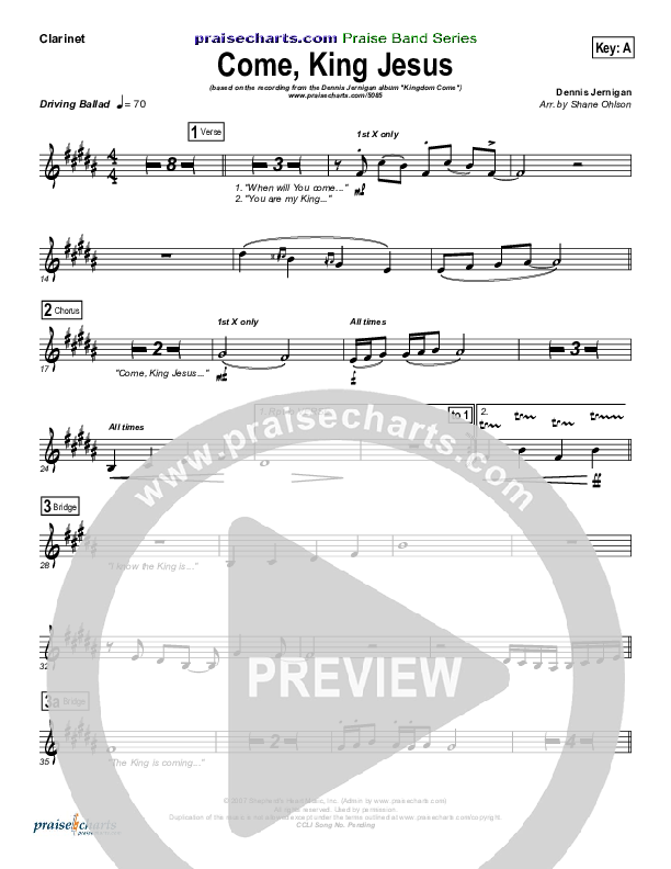 Come King Jesus Wind Pack (Dennis Jernigan)