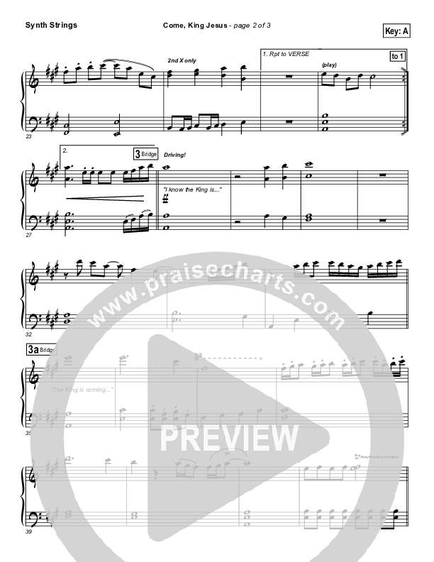 Come King Jesus Synth Strings (Dennis Jernigan)