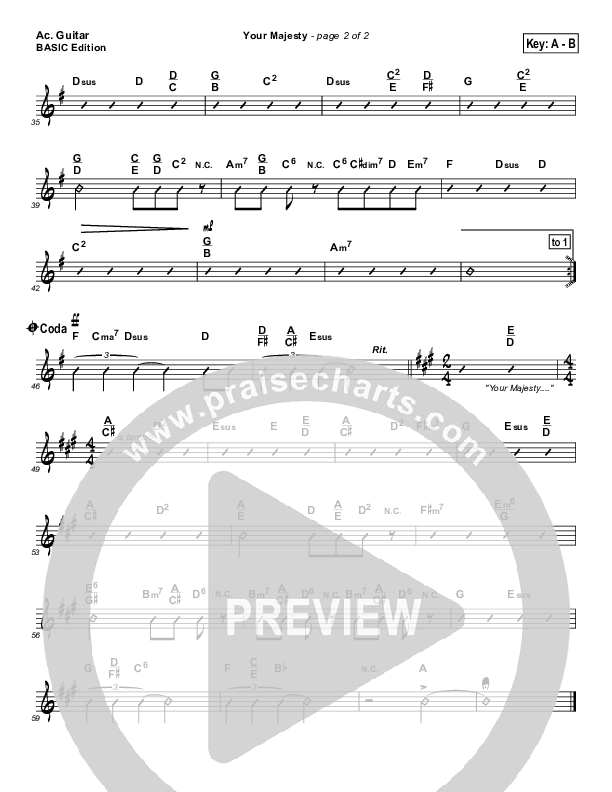 Your Majesty Acoustic Guitar (Dennis Jernigan)