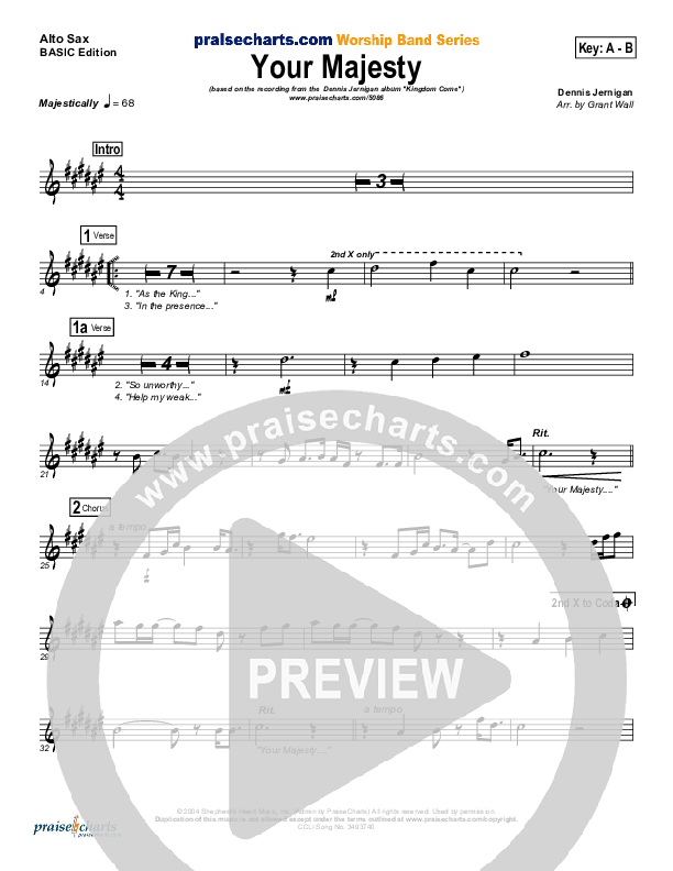 Your Majesty Alto Sax (Dennis Jernigan)